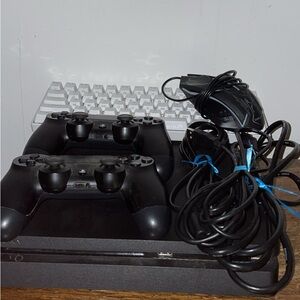 Sony Black PlayStation 4 Console with DualShock 4 Controllers